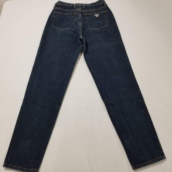 Vintage Guess Jeans Womens 31 Blue Denim High Rise Tapered Leg Made in USA 26050 - Picture 9 of 9